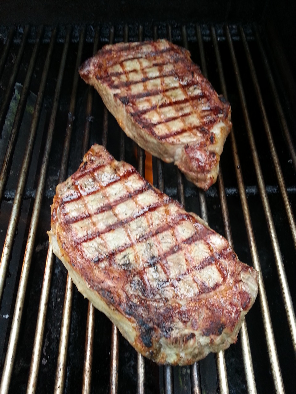 steak grill marks meat free photo