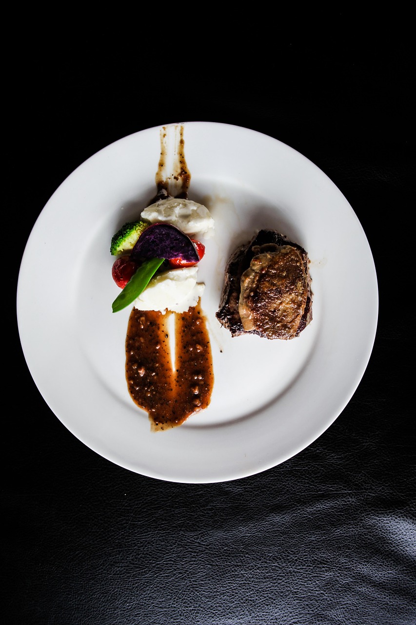 steak foie gras black pepper free photo