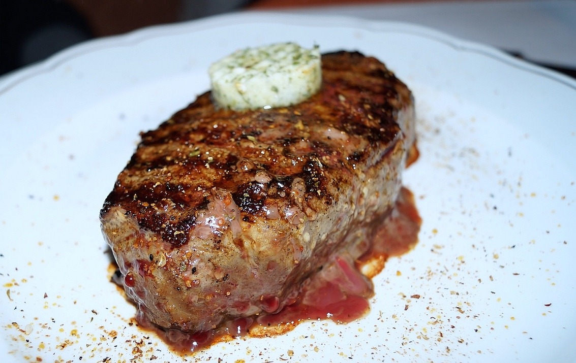 steak herb butter meat free photo