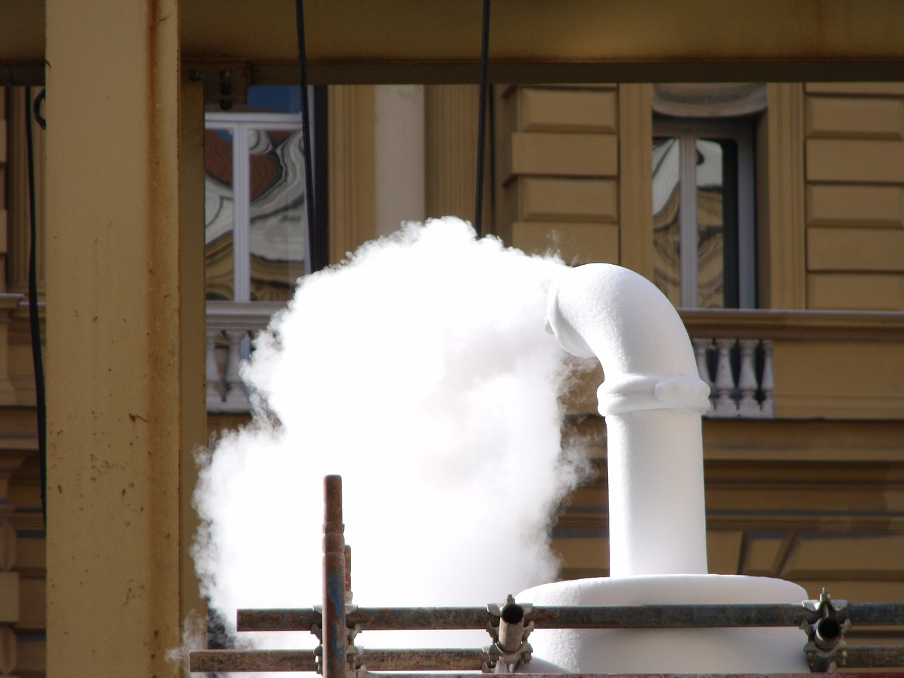 steam venting public works free photo