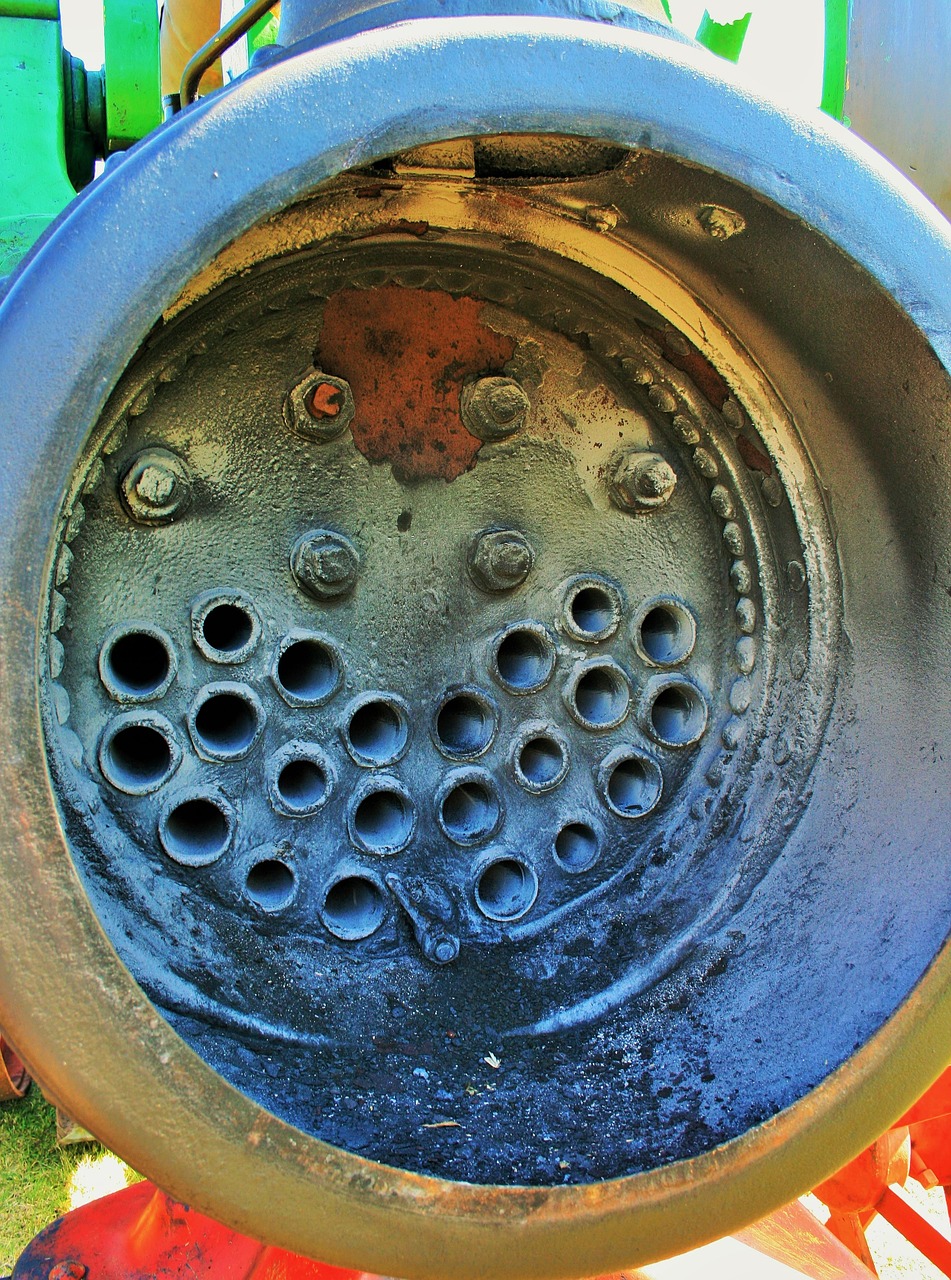 steam engine smoke box holes free photo