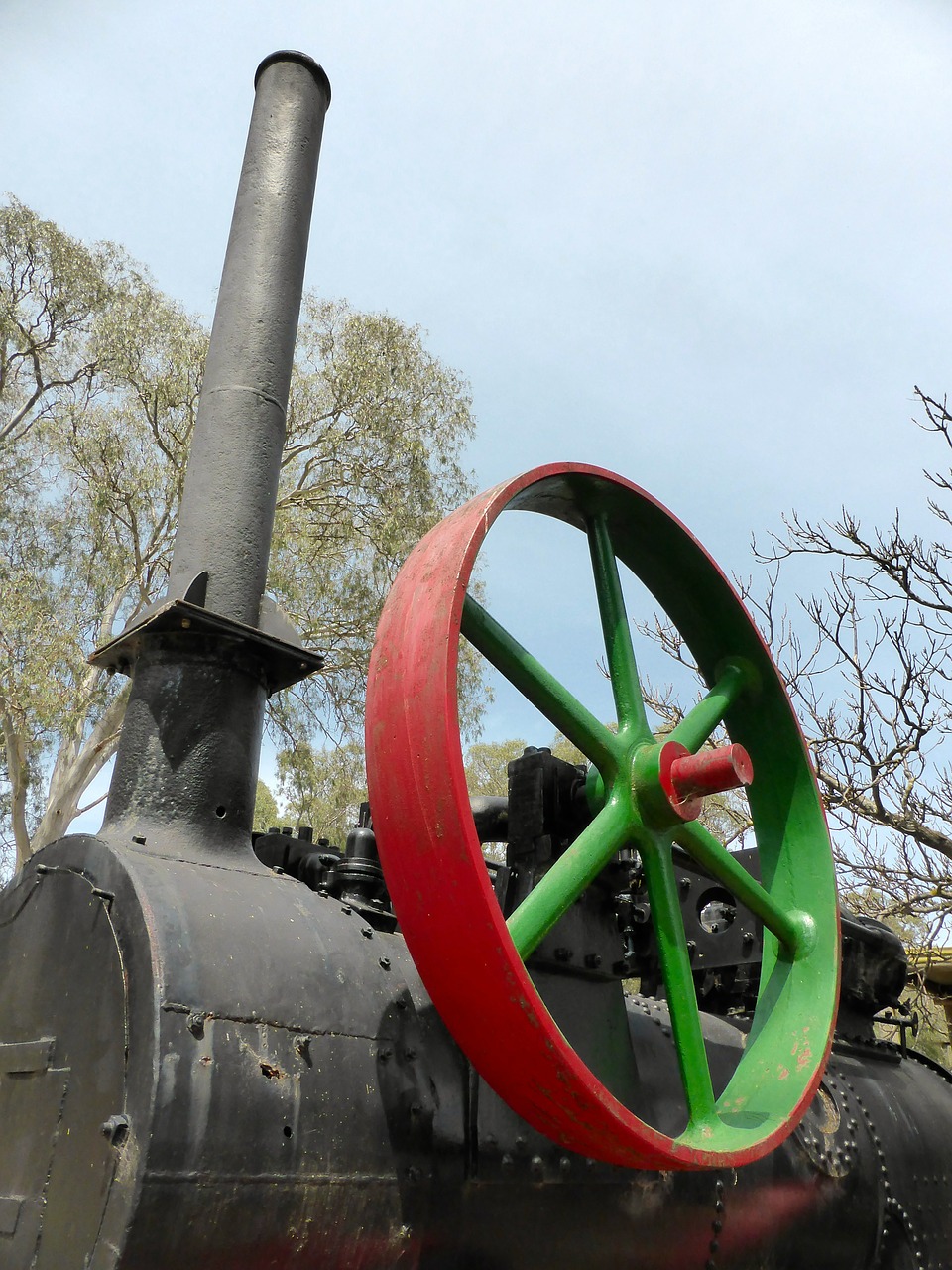 steam engine wheel vintage free photo