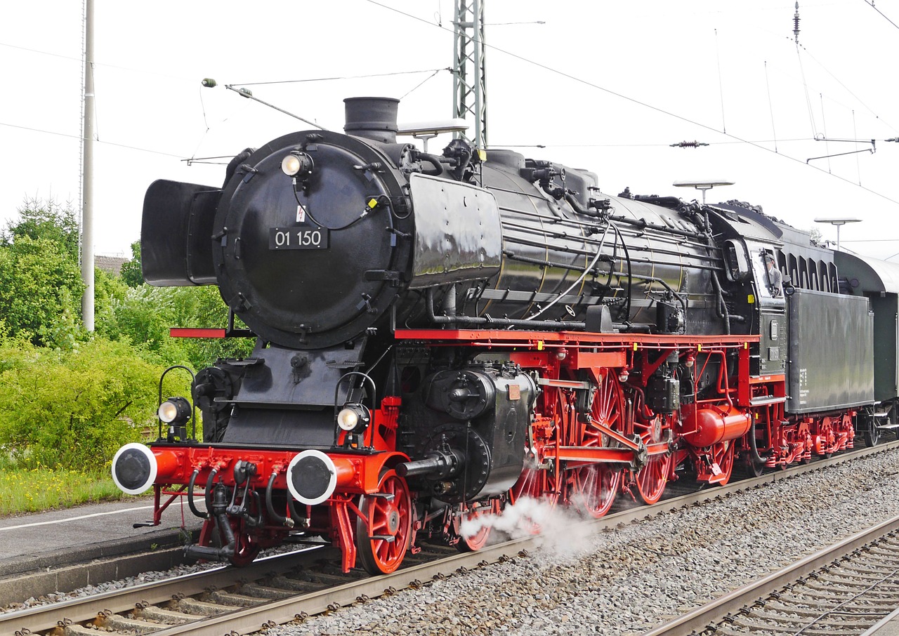 steam locomotive restored famous free photo