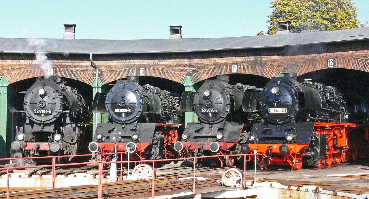 steam locomotive locomotive shed hub free photo