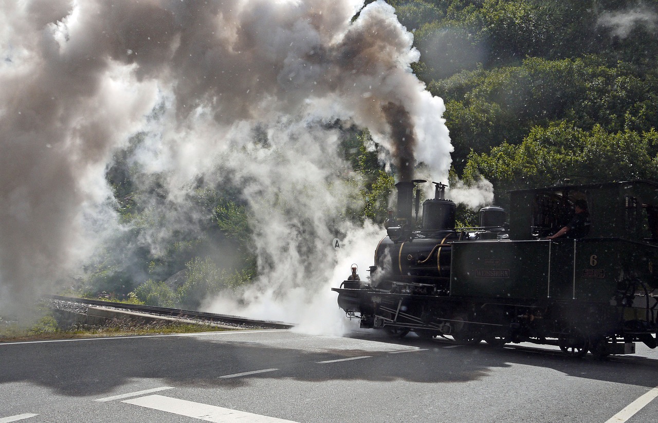 steam locomotive level crossing road crossing free photo