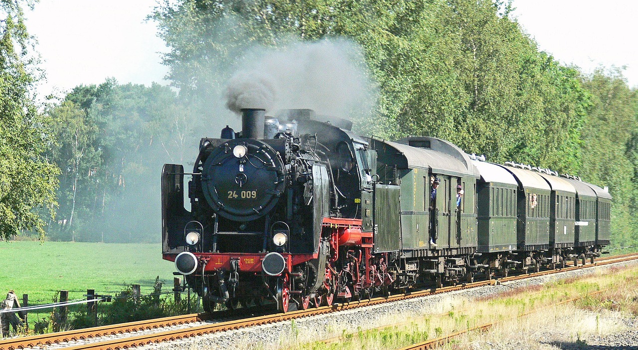 steam locomotive steam train passenger train free photo