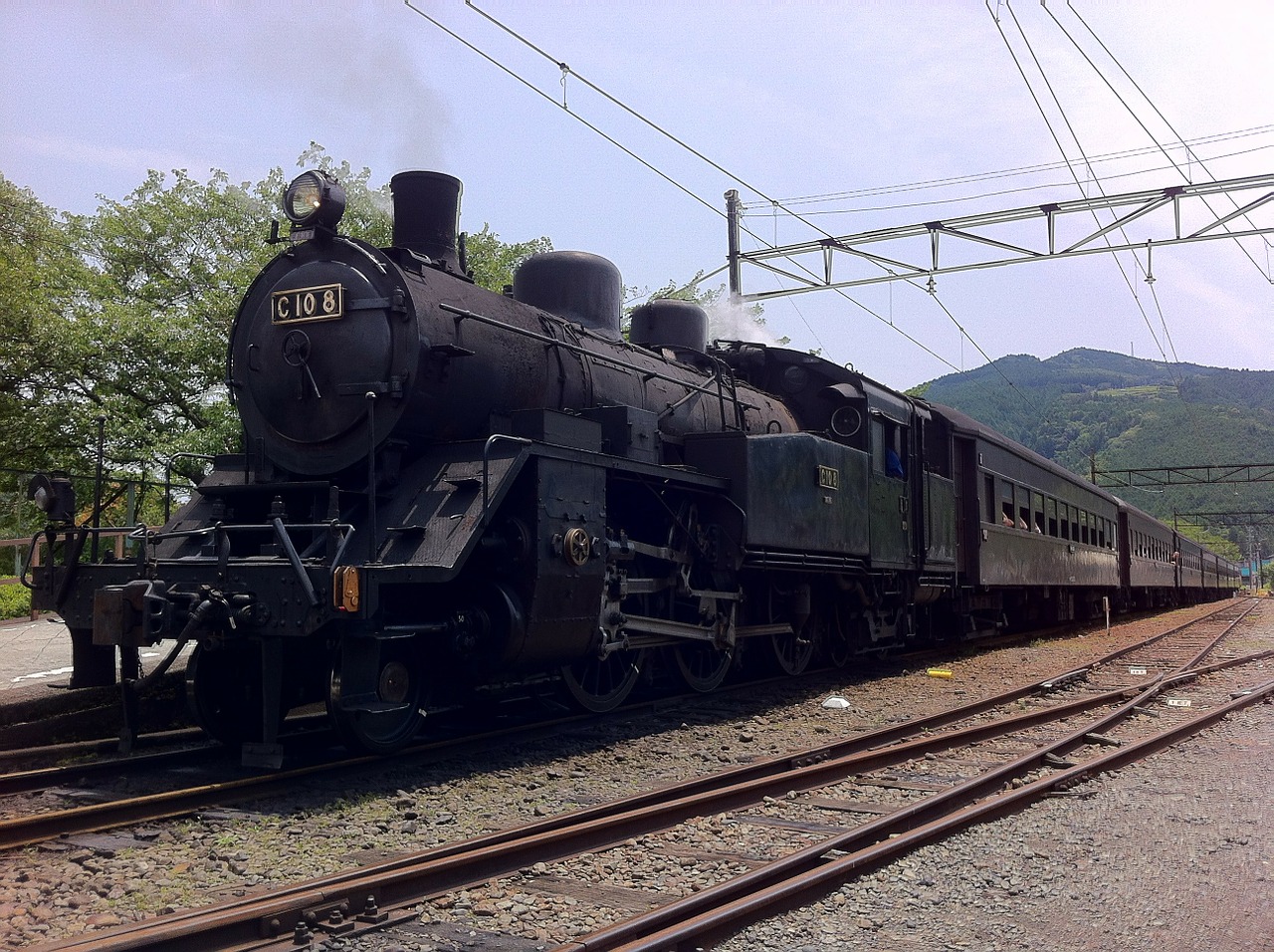 steam locomotive train japan free photo