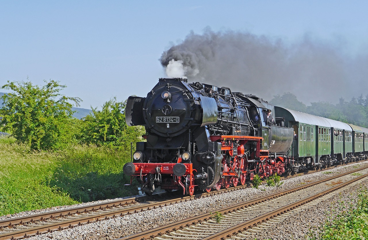 steam locomotive special crossing railway free photo