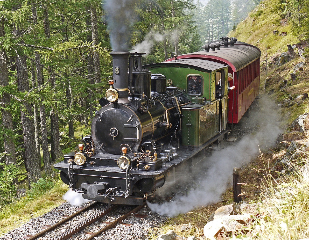 steam locomotive switzerland rack railway free photo