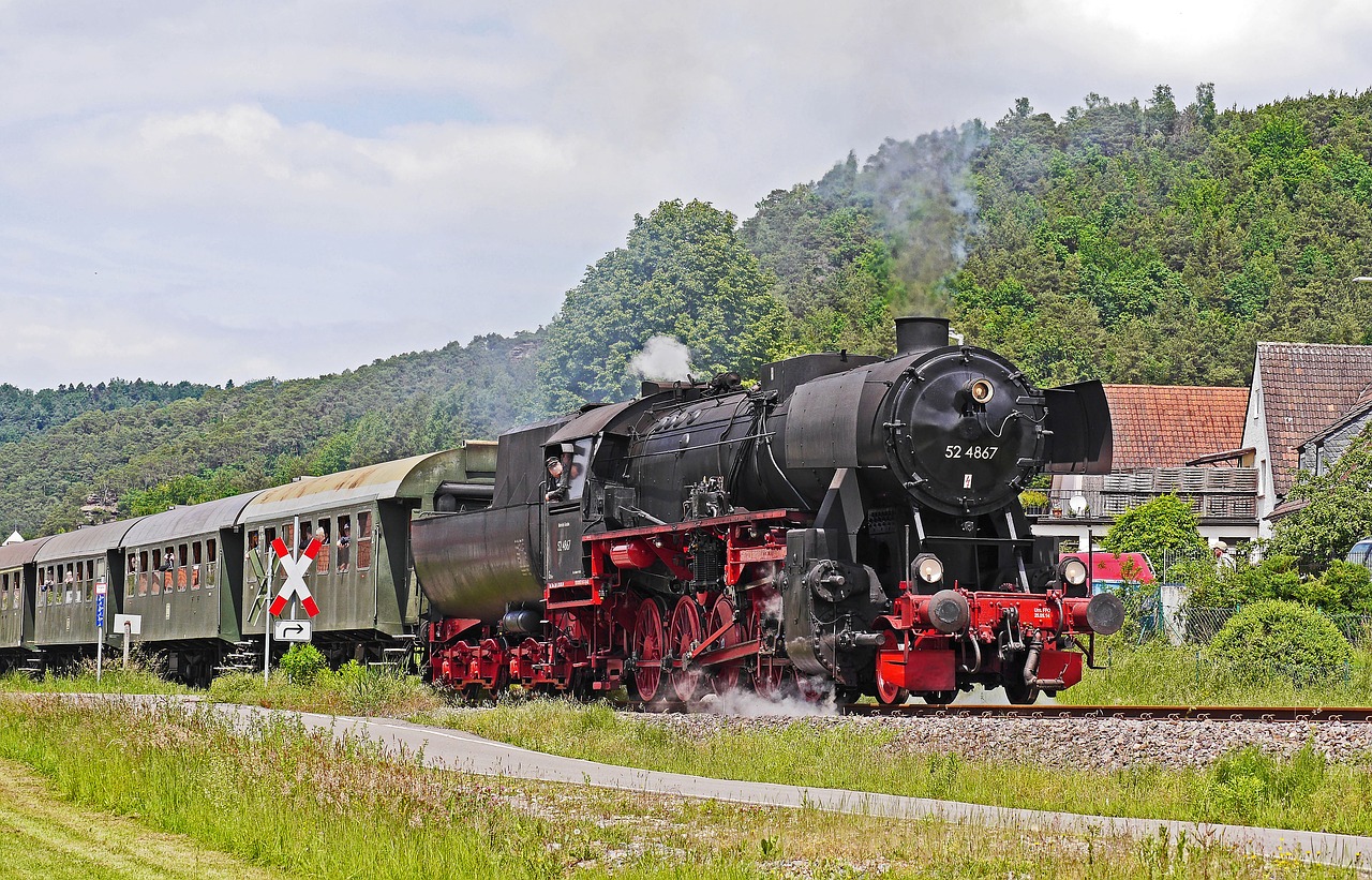 steam locomotive museum train event free photo
