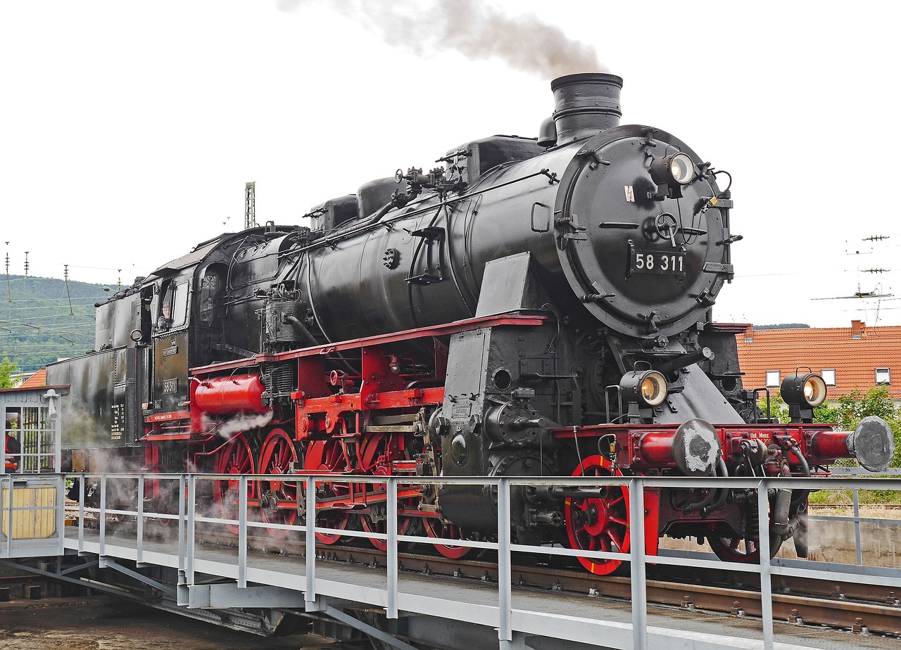 steam locomotive hub railway free photo
