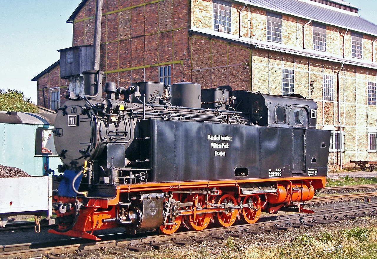 steam locomotive factory railway monastery mansfeld free photo