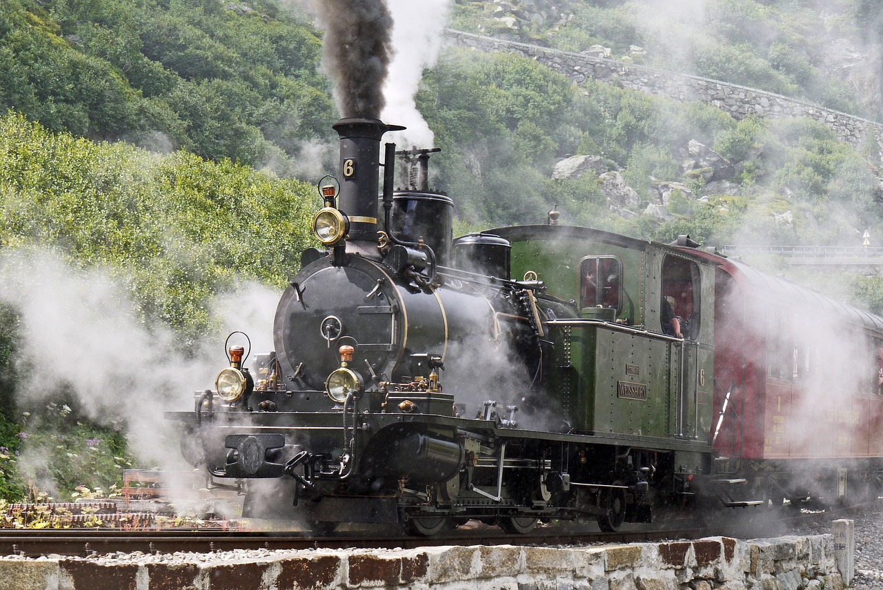 steam locomotive departure slope free photo