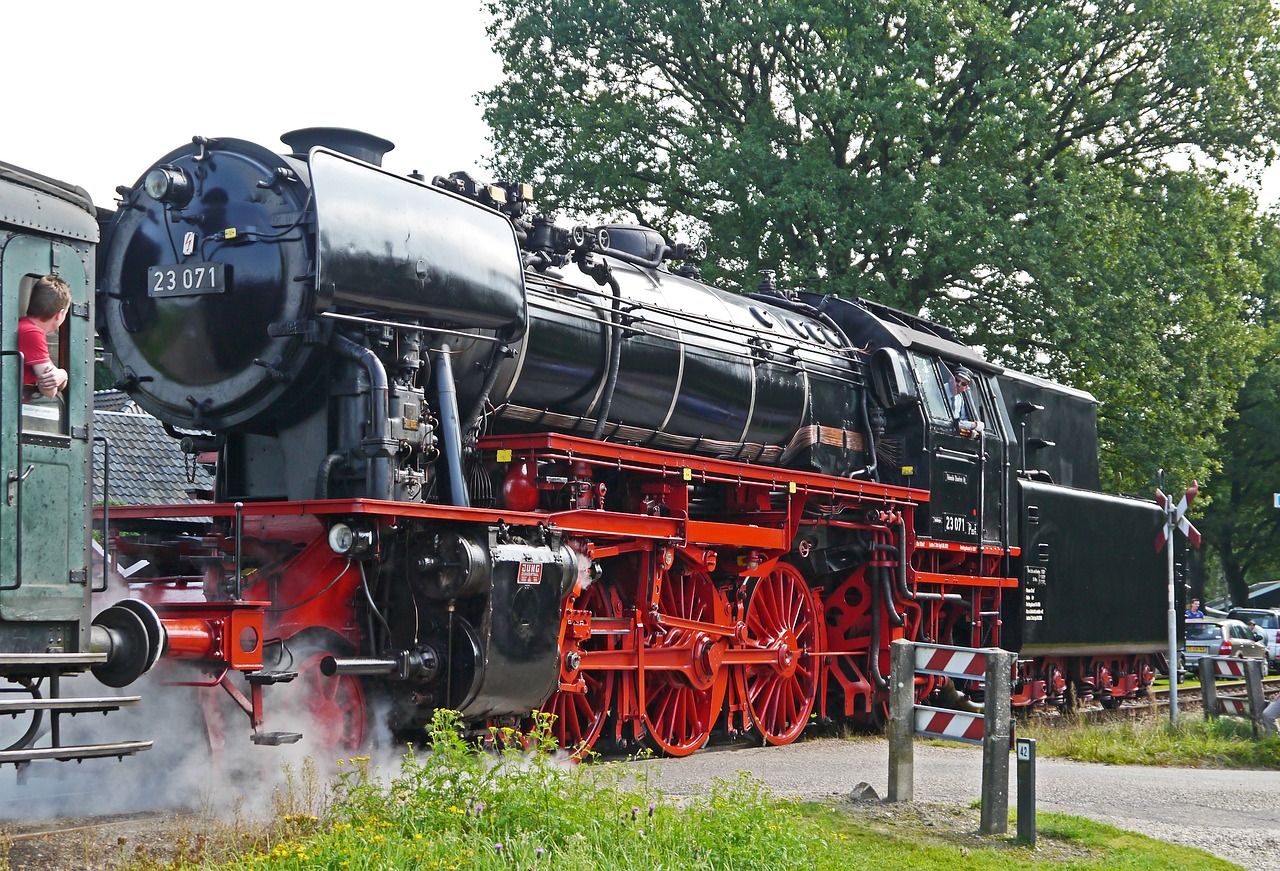 steam locomotive passenger train event free photo
