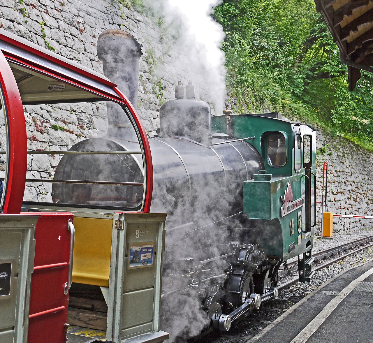 steam locomotive mountain railway brienz free photo