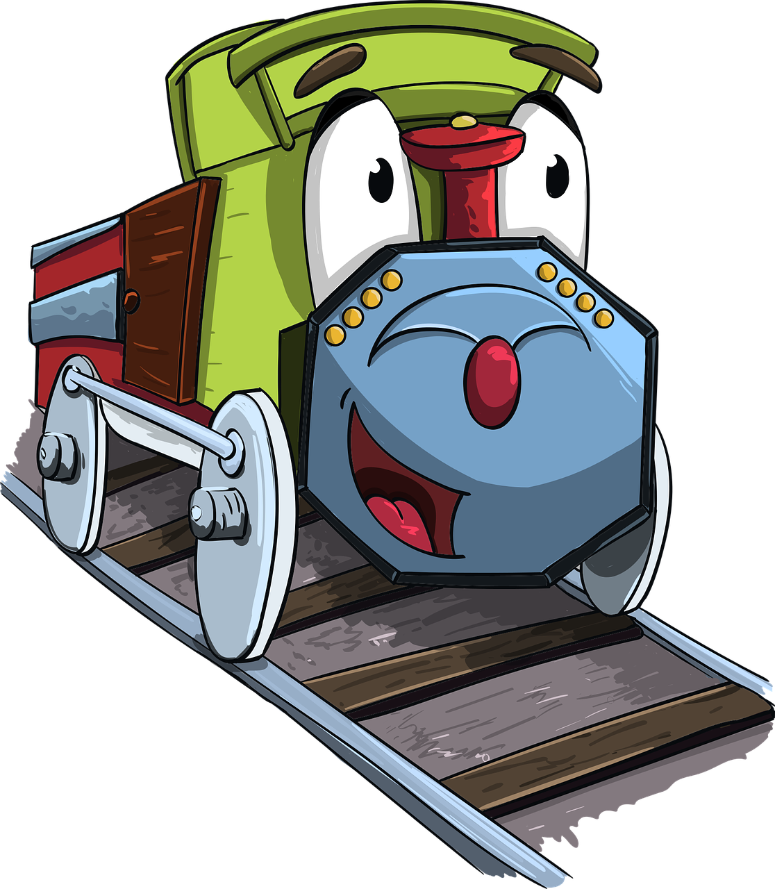 steam locomotive  locomotive  cartoon free photo