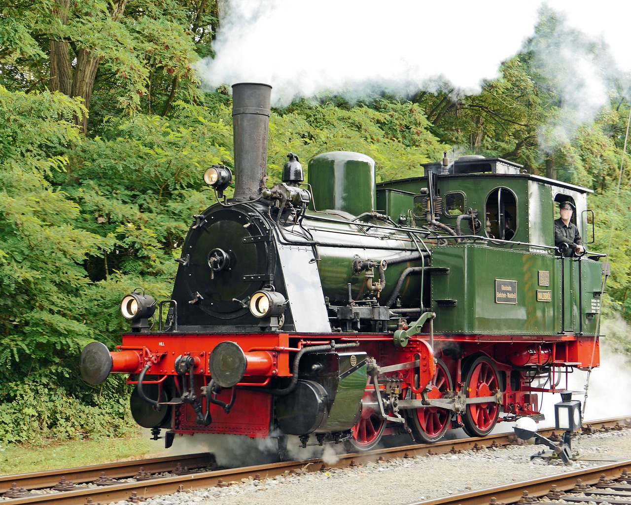 steam locomotive  museum locomotive  prussian free photo