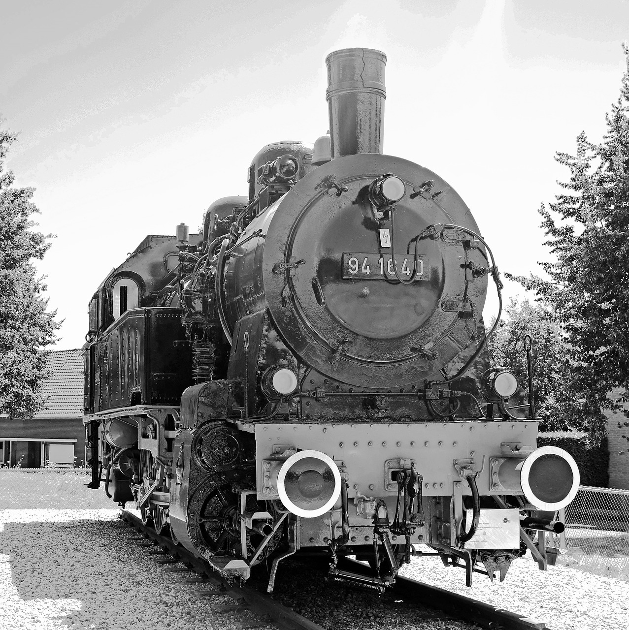 steam locomotive  monochrome  historically free photo
