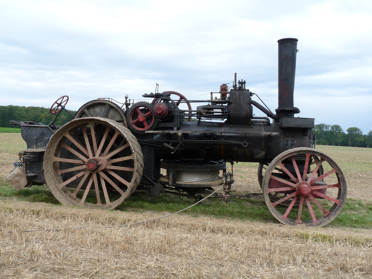 steam plow agricultural machine baier röderhof free photo