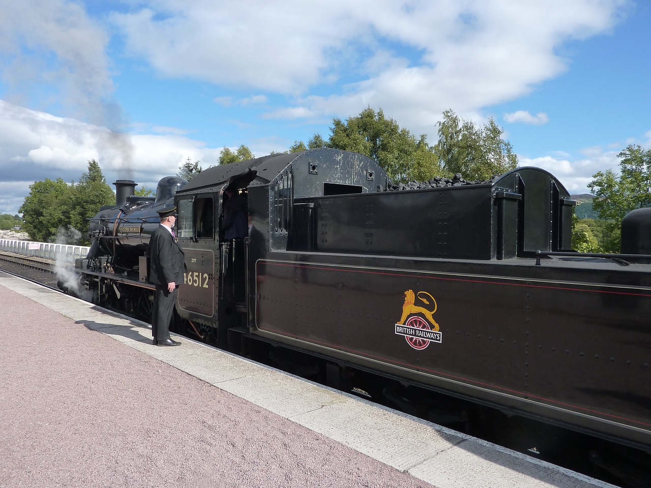 steam train train guard old free photo