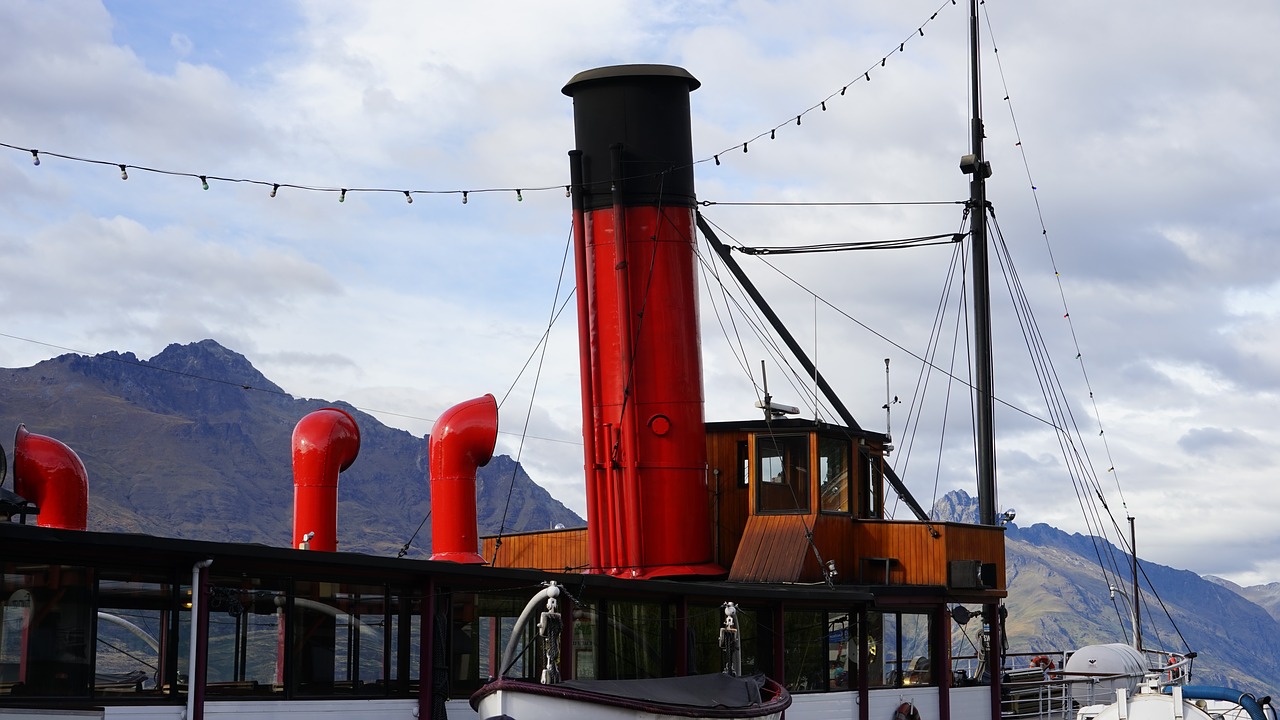 steamer chimney ship deck free photo