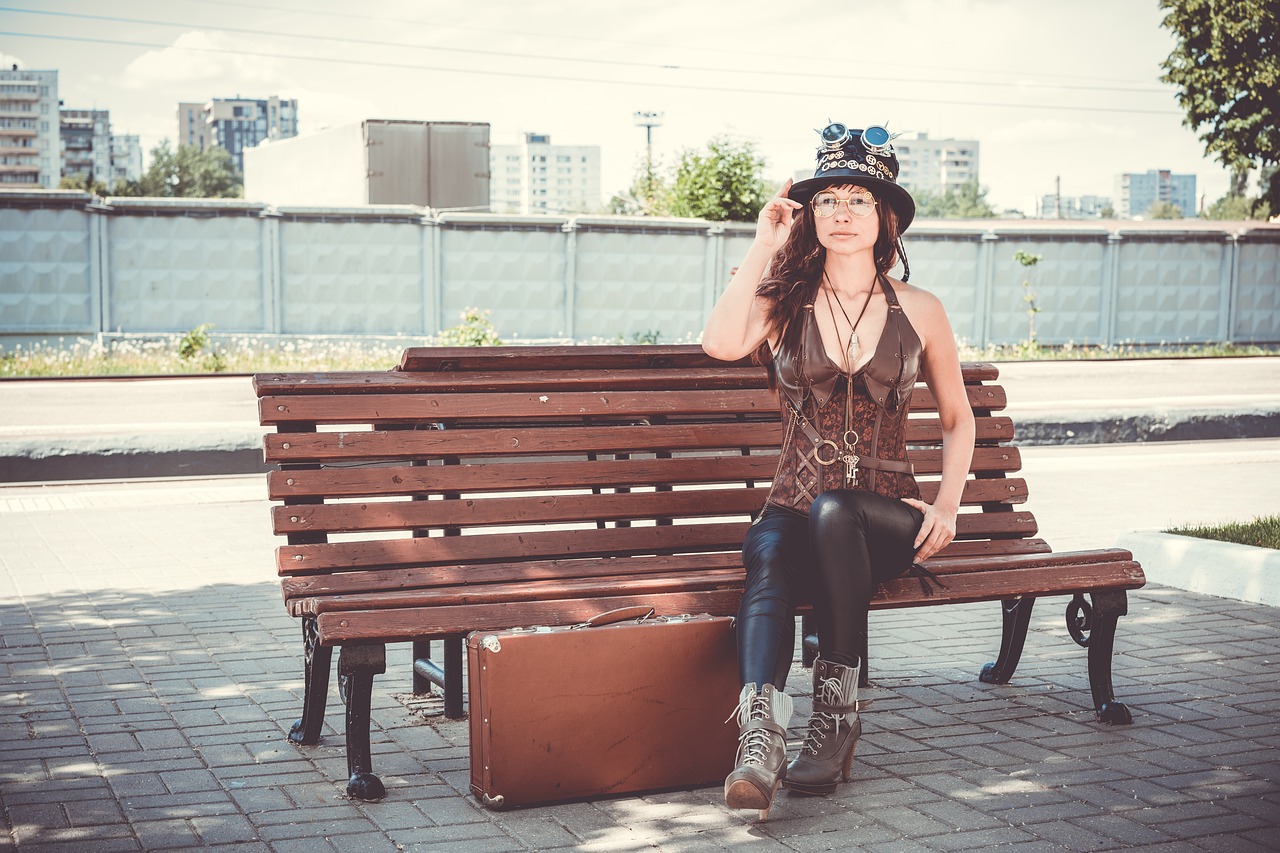 steampunk  peron  bench free photo