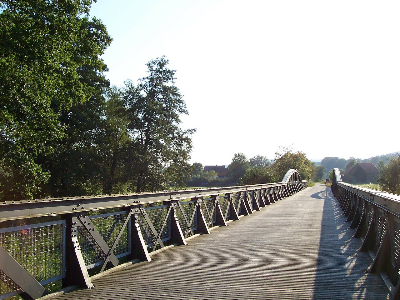 steel railway bridge old bridge free photo