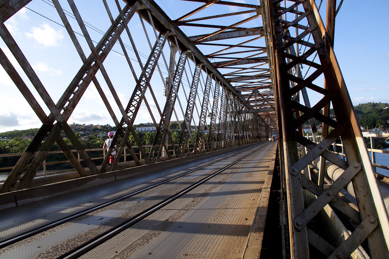 steel bridge transport free photo