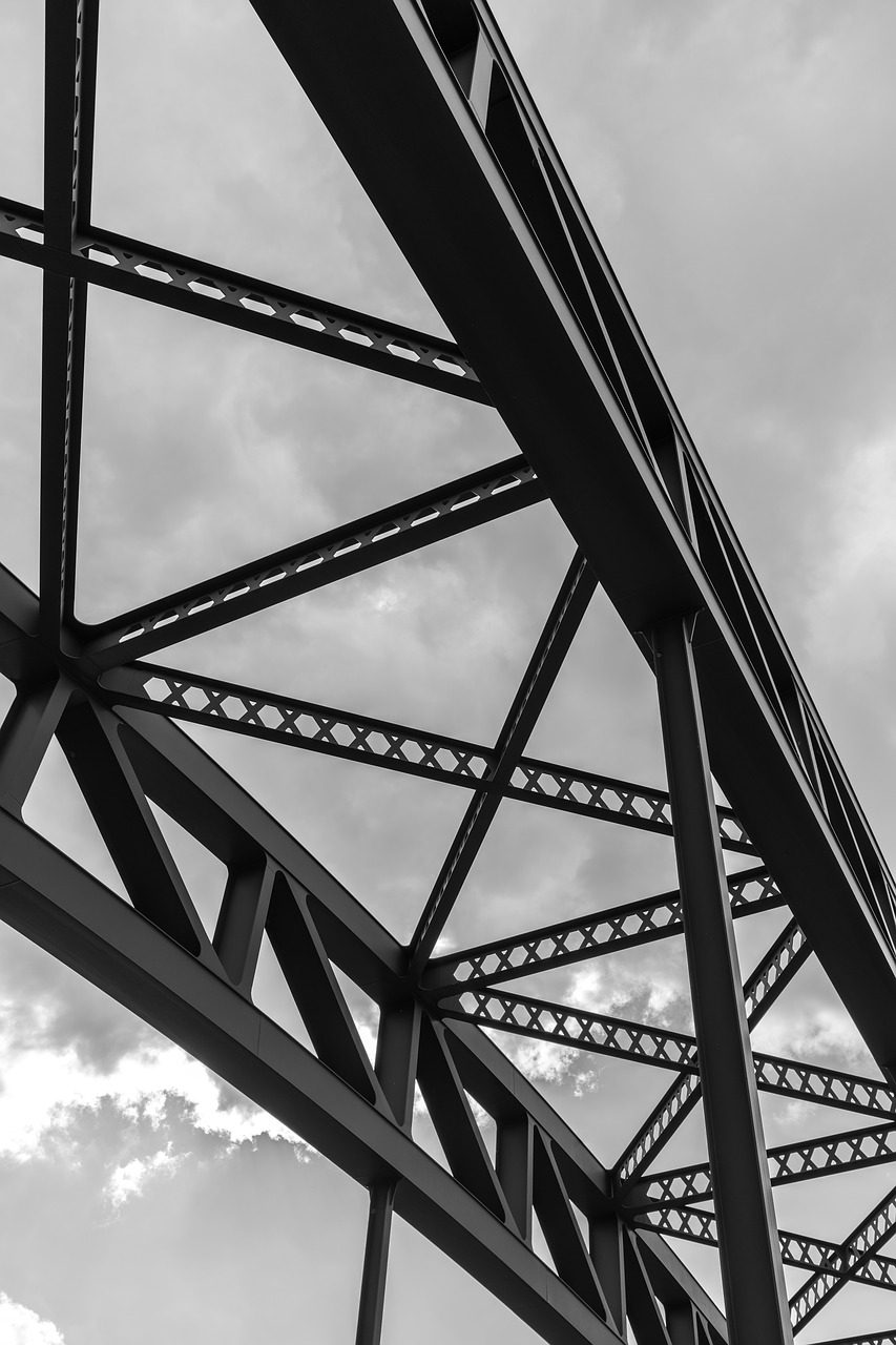 steel  construction  bridge free photo