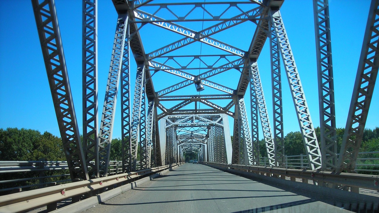 steel bridge construction structure free photo