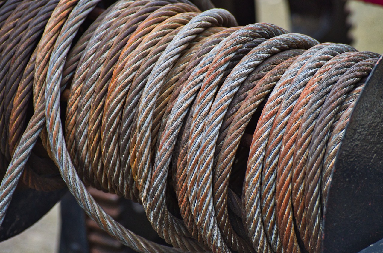 steel cable  winch  rope free photo