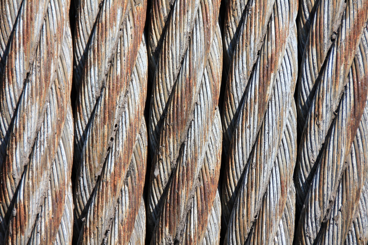 steel cables wire mesh woven free photo