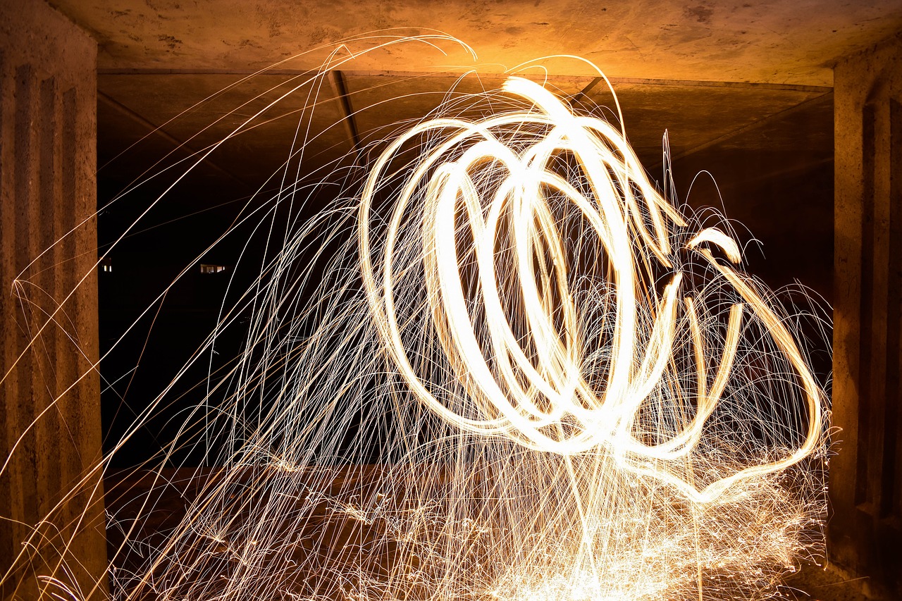 steel wool light circle free photo