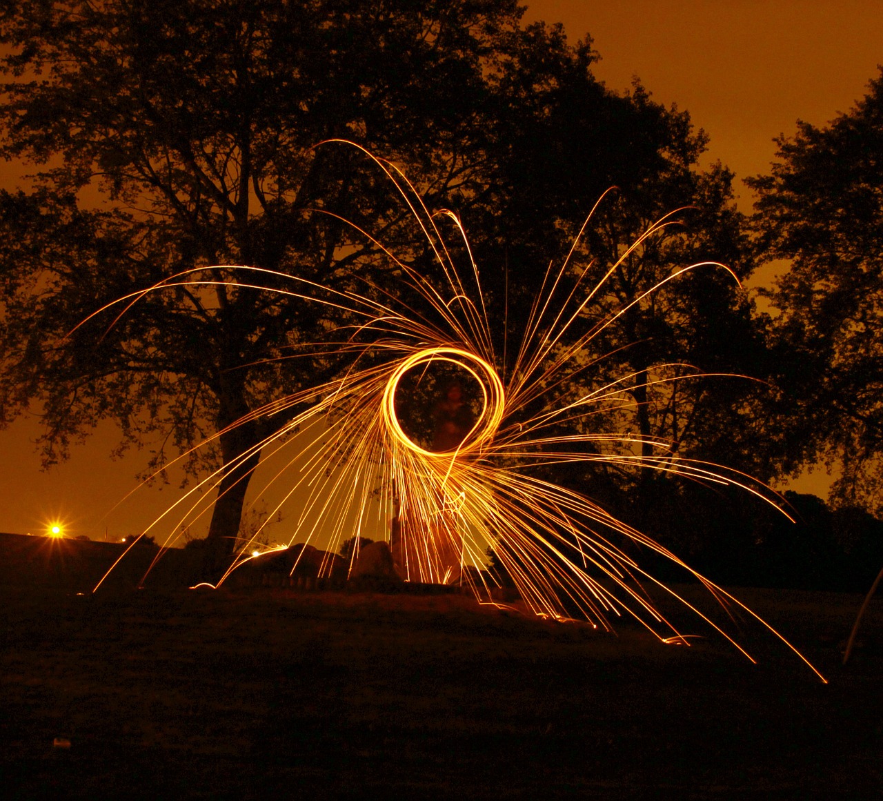 steel wool sparks creative use of light free photo