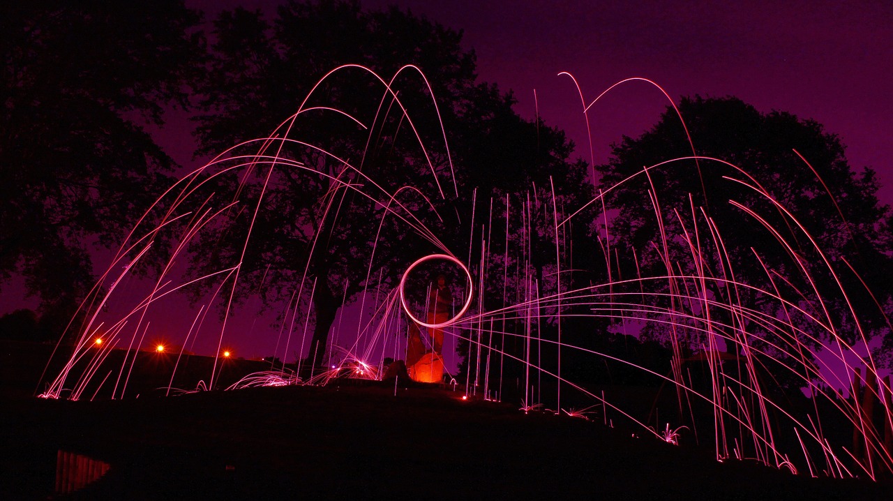 steel wool sparks creative use of light free photo