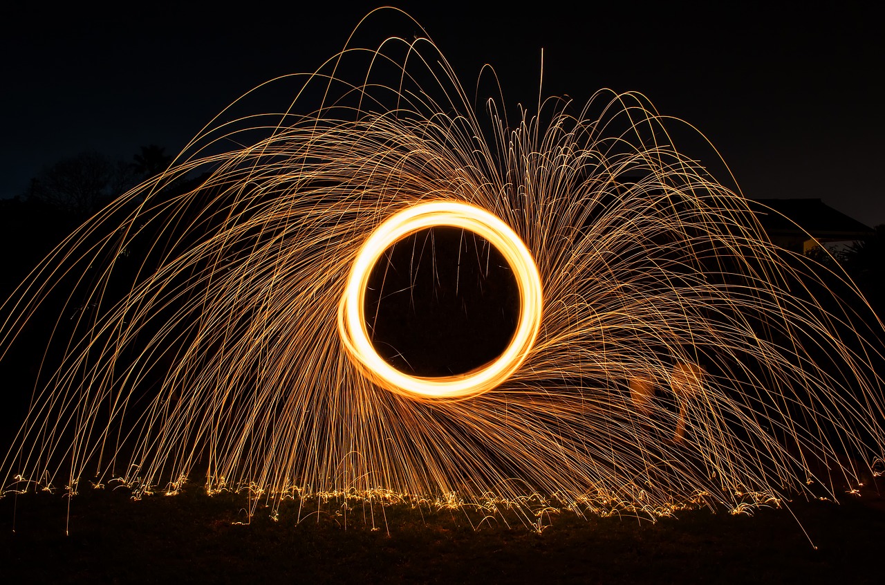 steelwool  fire  lightplay free photo