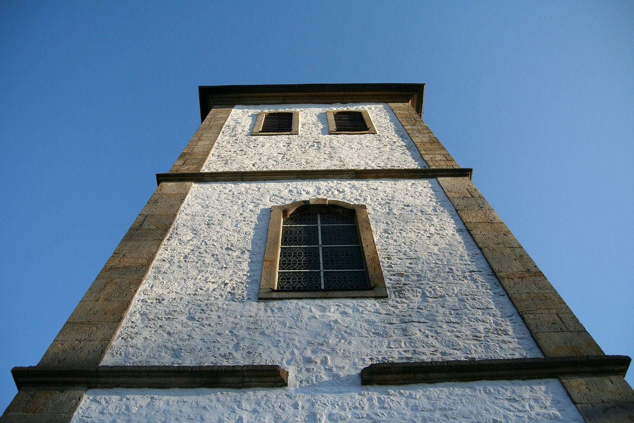 steeple white view from the bottom free photo