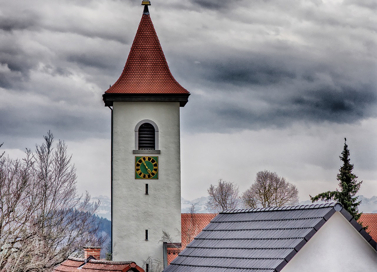 steeple  village  church free photo