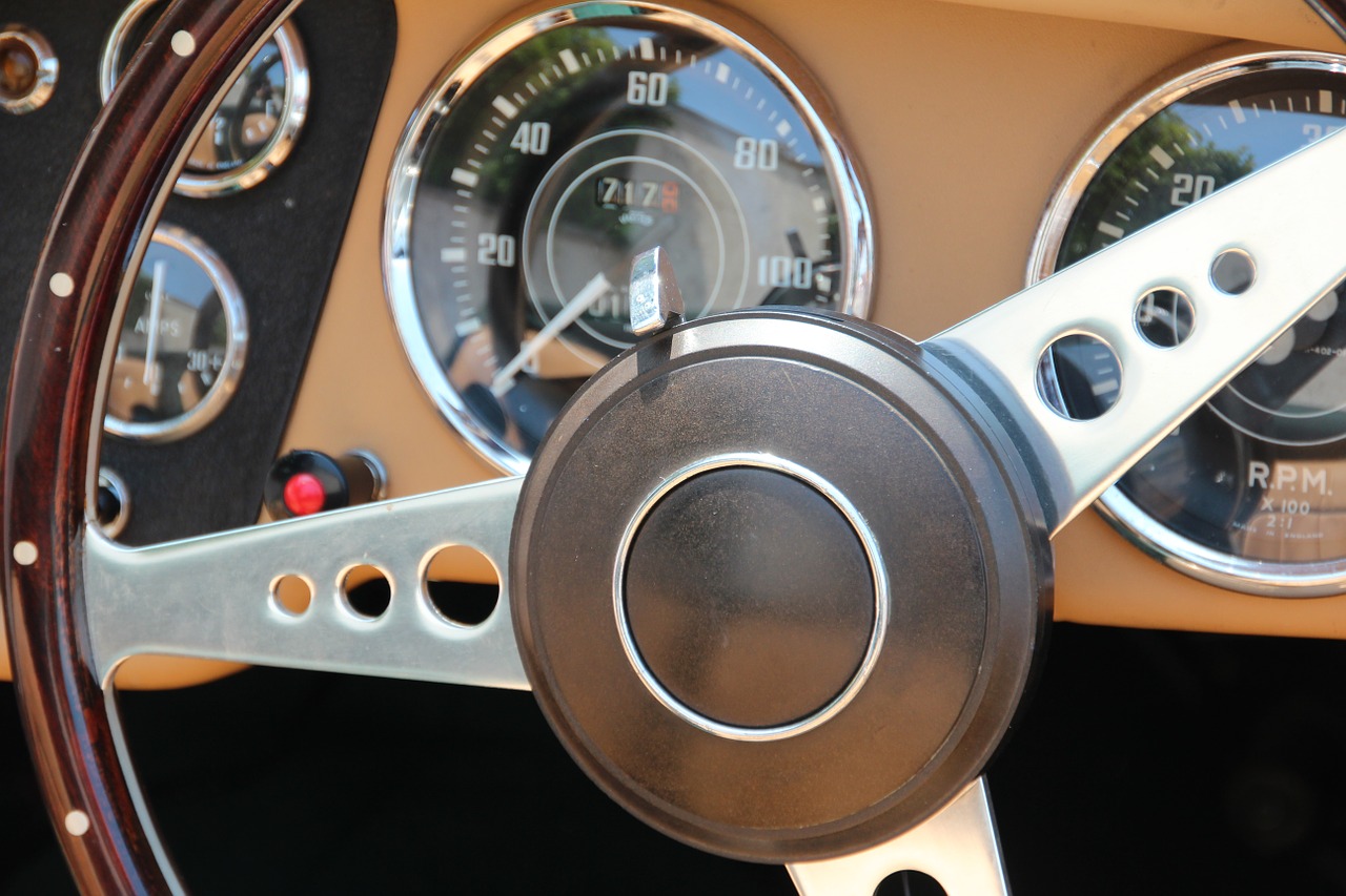 steering wheel oldtimer auto free photo