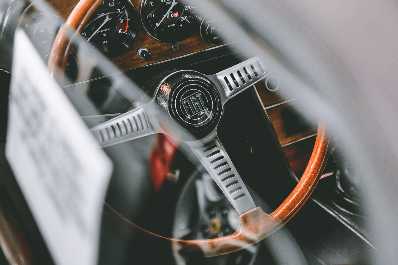 steering wheel dashboard car free photo