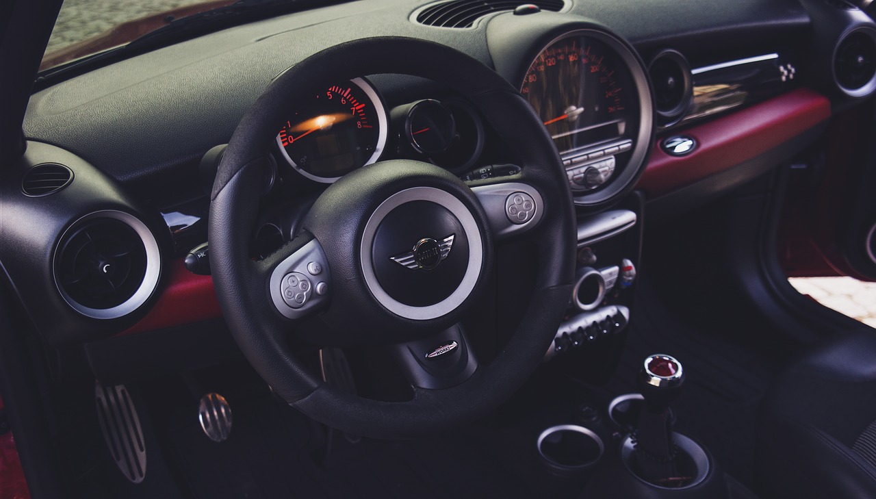 steering wheel dashboard indoor free photo
