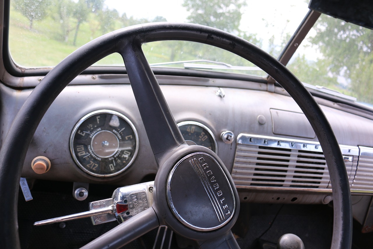 steering wheel truck vehicle free photo