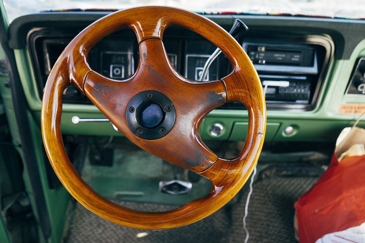 steering wheel car interior free photo