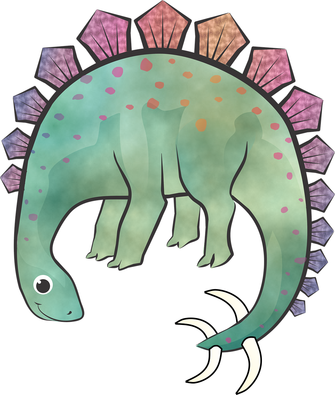 stegosaurus  dinosaur  digital illustration free photo