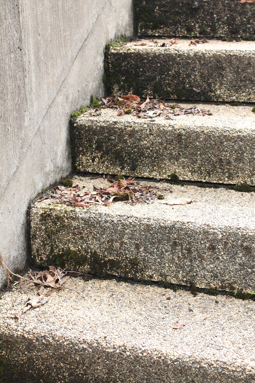 steps concrete grey free photo