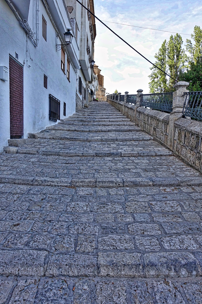 steps lane cobblestones free photo