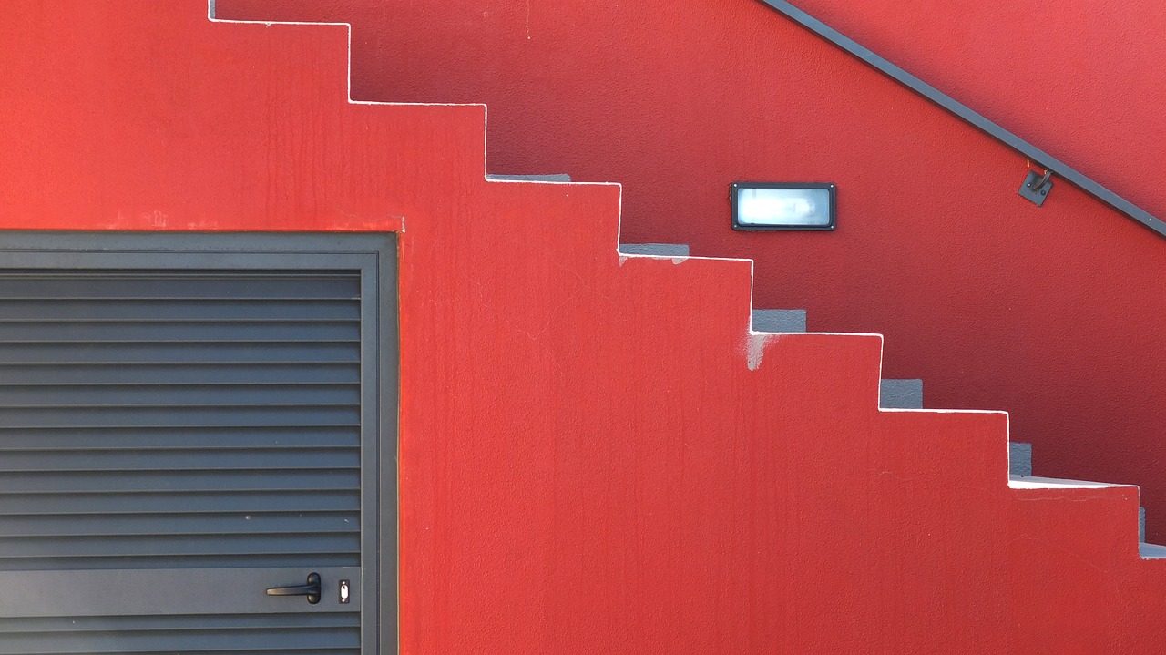 steps red modern free photo