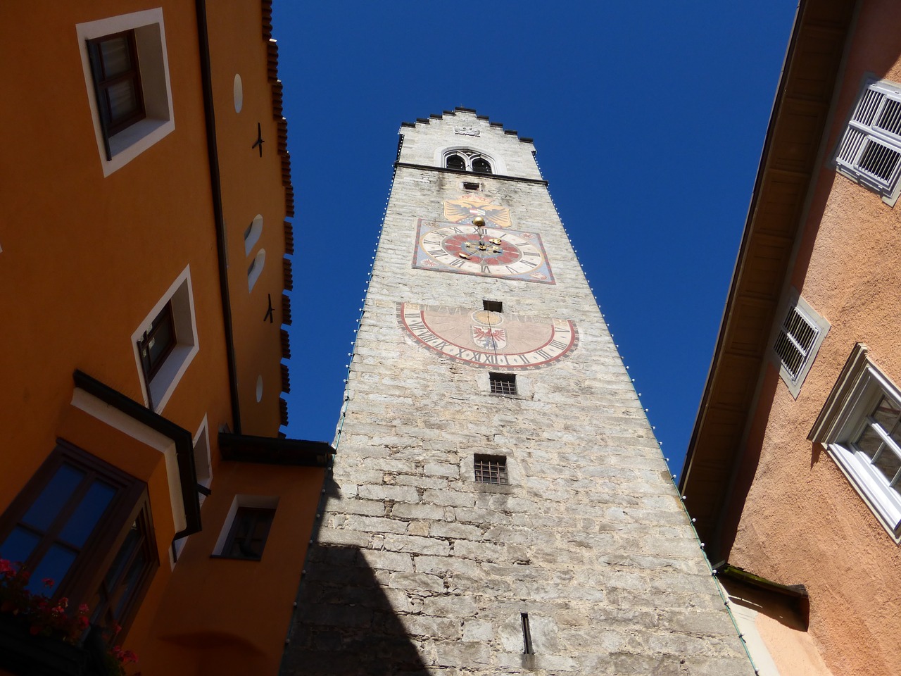sterzing south tyrol clock tower free photo