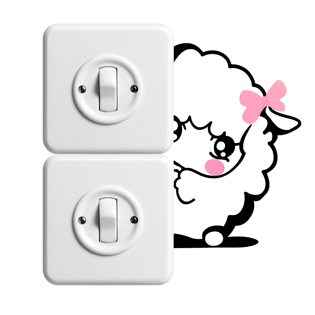 sticker sheep hello free photo