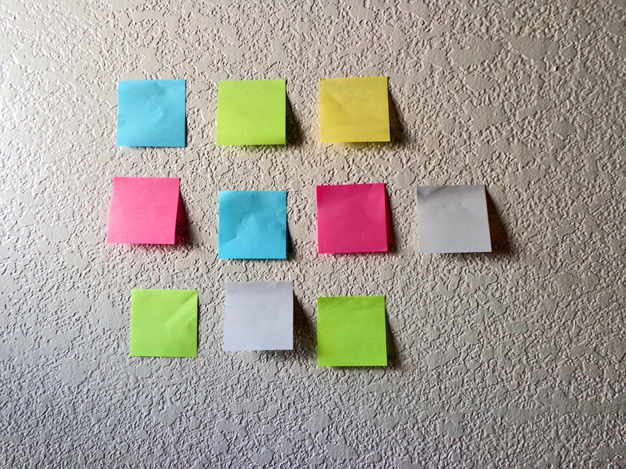 sticky notes project management business planning free photo
